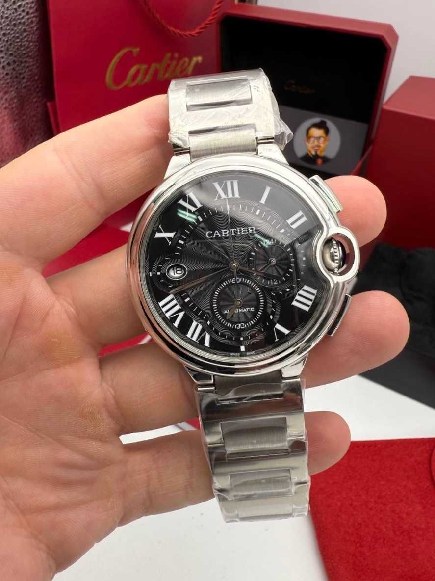 Cartier Ballon Bleu 42mm сребристо/черно