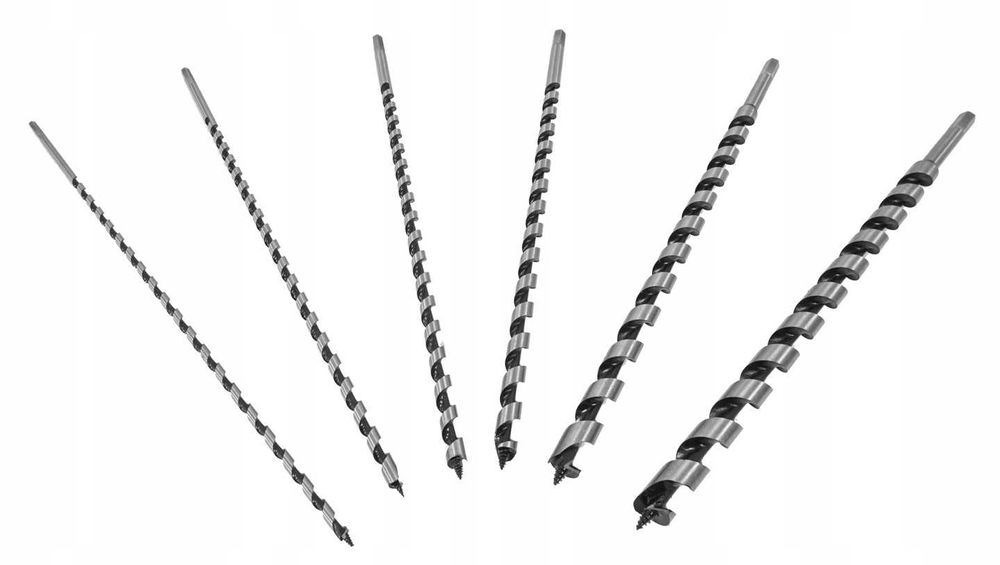 Set 6 burghie lemn 6-18mm lungi 460mm (V05077)