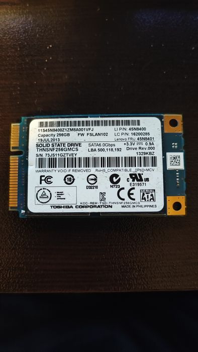 Продавам mSATA SSD 256GB