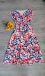 Rochiță de vară cu imprimeu floral fresh, culori superbe
