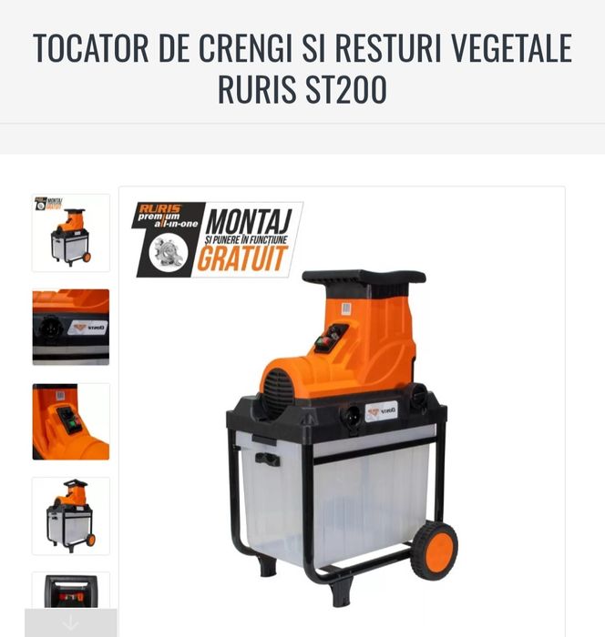 Tocător de crengi şi resturi vegetale