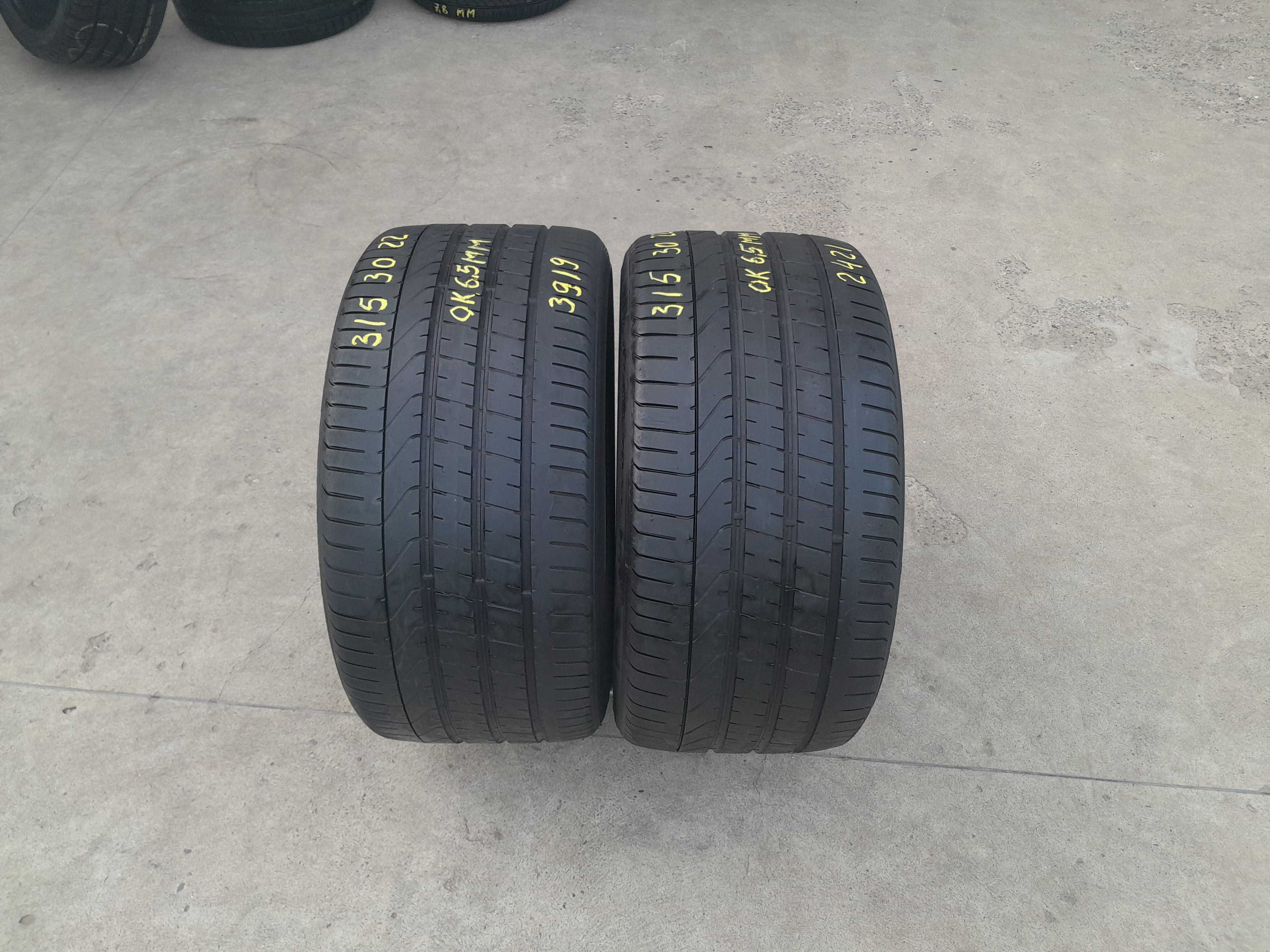 Doua anvelope de vara 315 30 22 pirelli p zero profil 6,5 mm