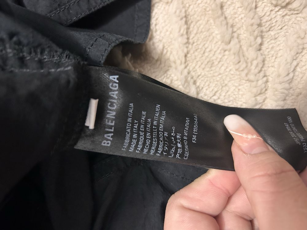 BALENCIAGA Fusta cargo ripstop din amestec de bumbac