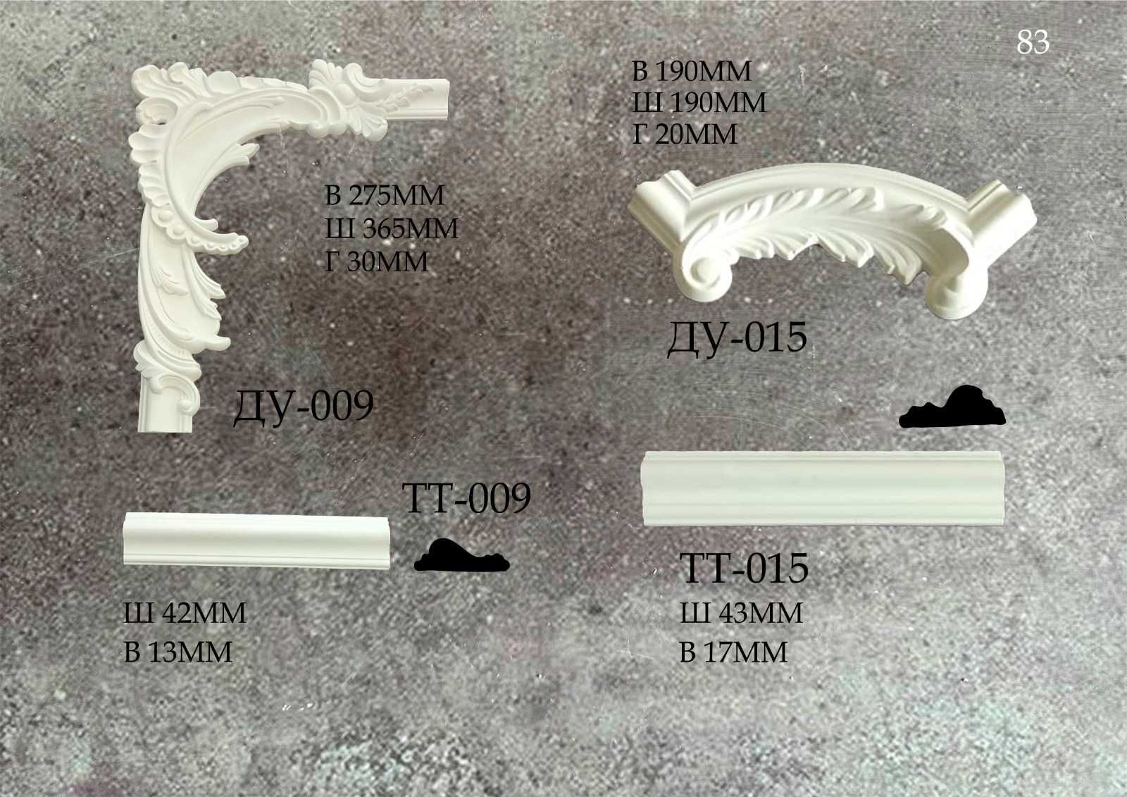 Молдинг.Гипсовая тянутая тяга ТТ-015.Высокопрочный Самарский гипс Г16.