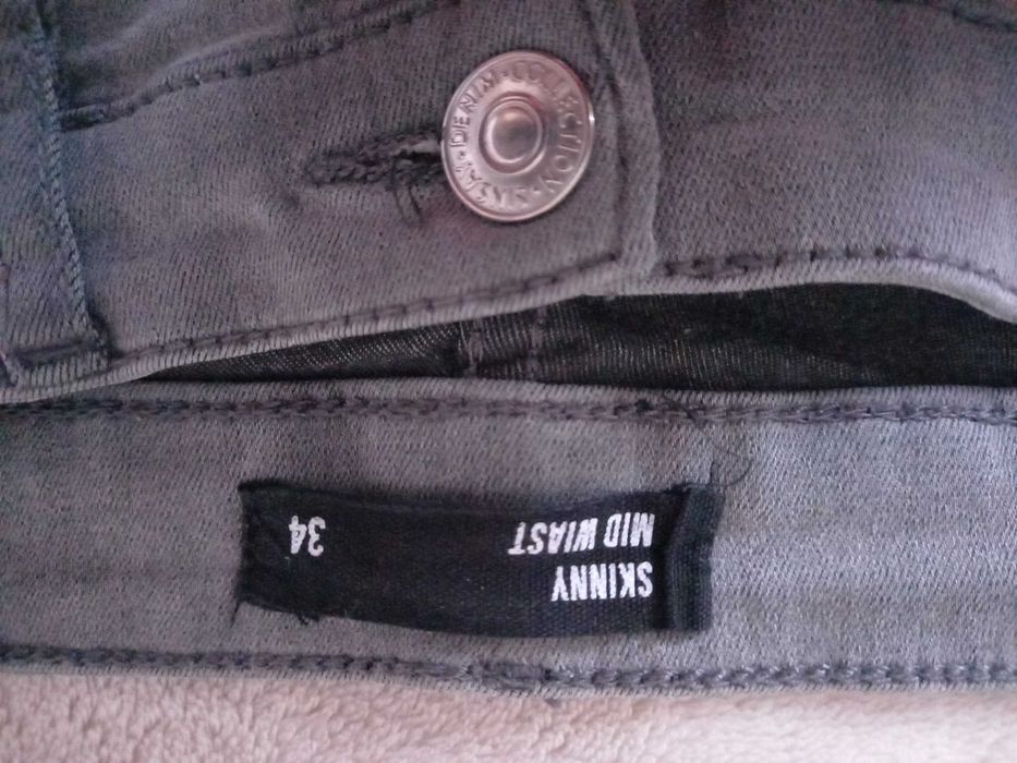 Sin say сини и сиви дънки със средна тялия