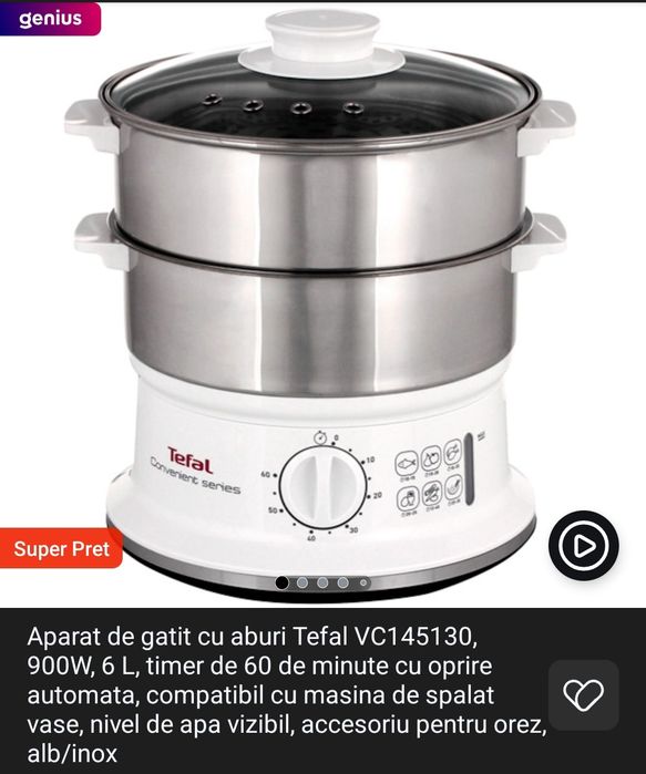 Aparat de gătit cu aburi Tefal