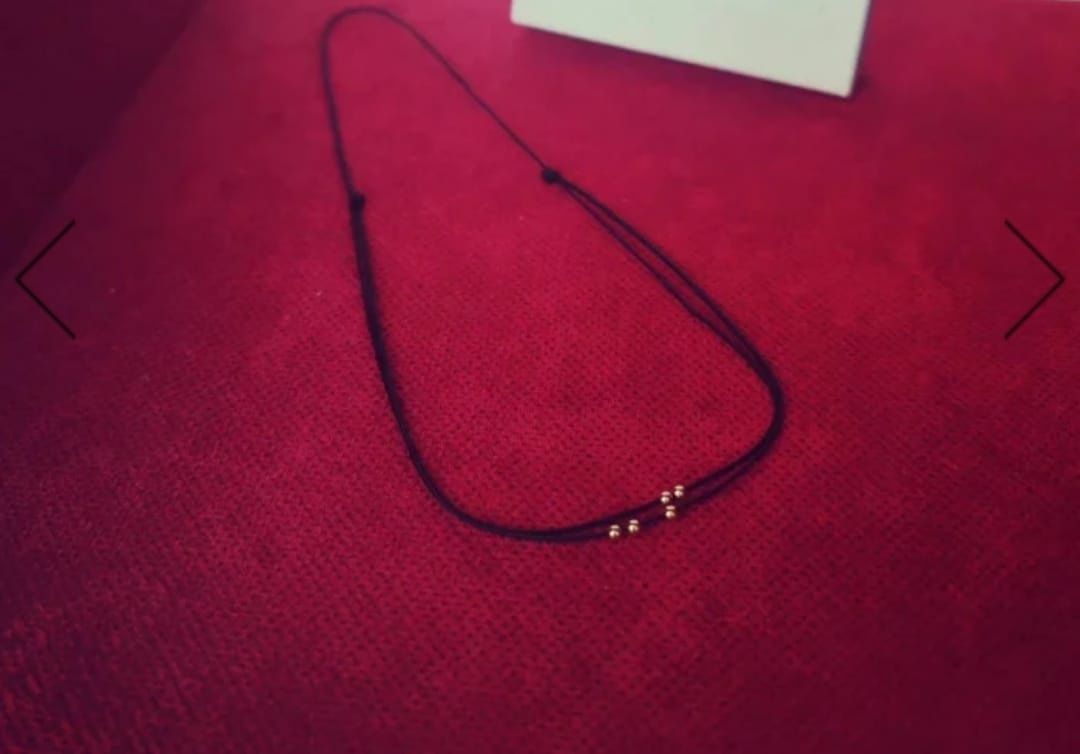 Choker, colier cu bile din aur 14 carate!