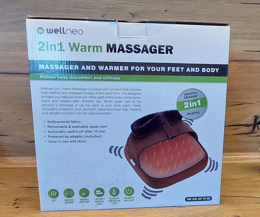 Велнео топлещ масажор за крака и тяло WELLNEO warm massager feet/body
