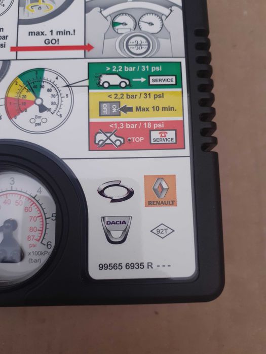 Compresor auto umflat roti,spuma kit reparatie pana pt. DACIA, RENAULT