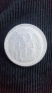 Moneda 5 Lei 1978 Argint