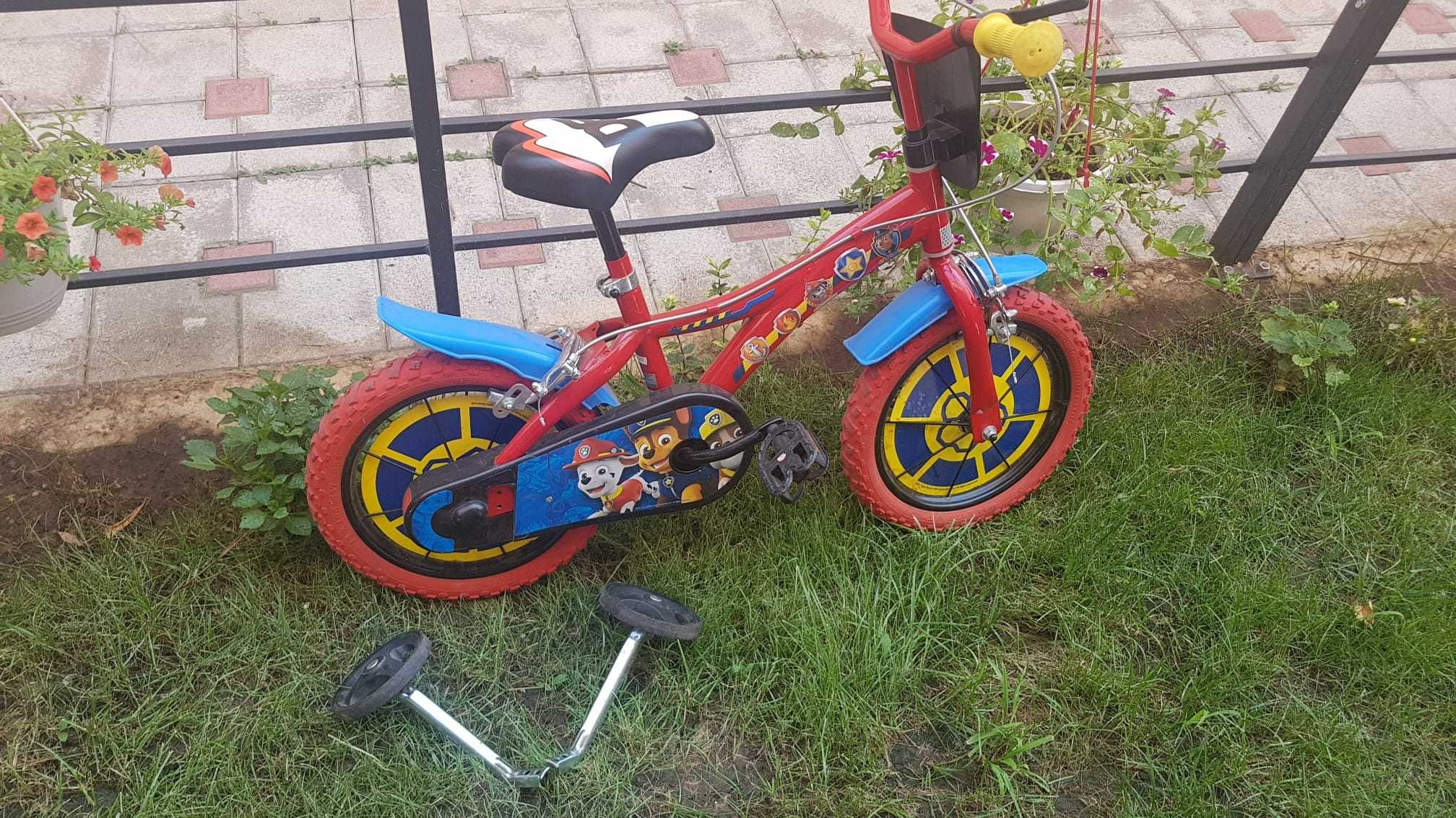 Bicicleta 14'', varsta 4-5 ani, inaltime 95-115 cm, PAW PATROL