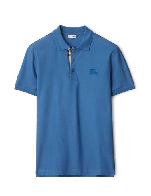 Tricou de lux slim polo 52 XL Burberry original 100% bumbac bleu