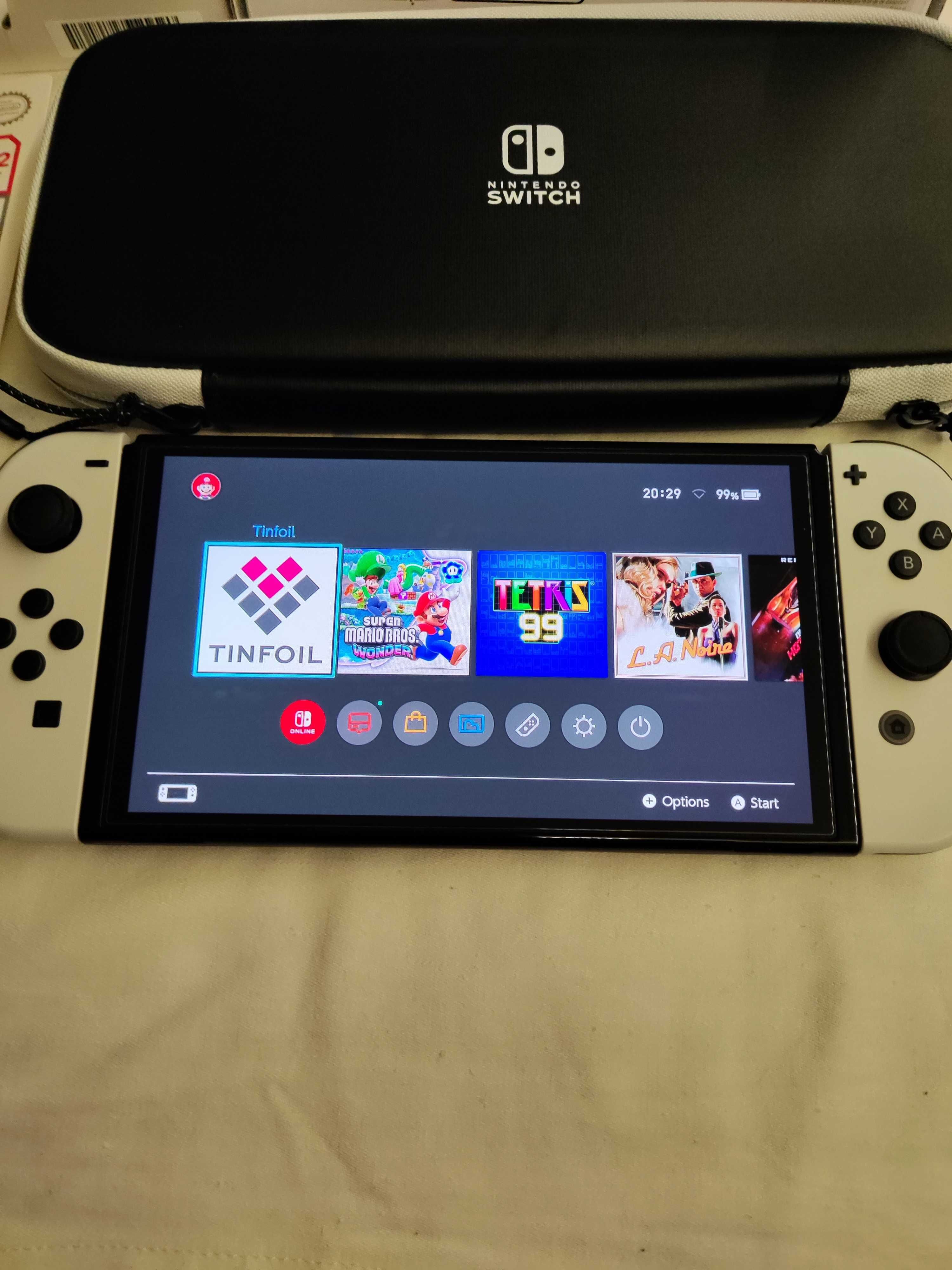 Nintendo Switch Oled modat 512gb dual mod 70 jocuri impecabil