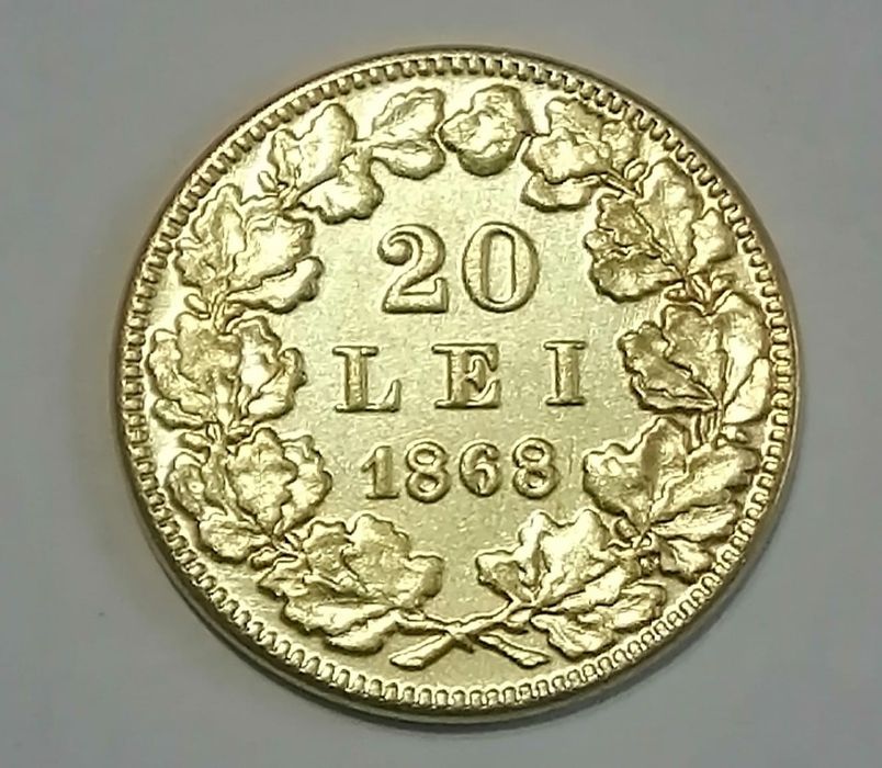Moneda 20 lei  "polul lui Carol" rebatere moderna