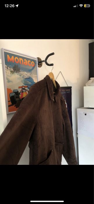 Geaca columbia din piele intoarsa