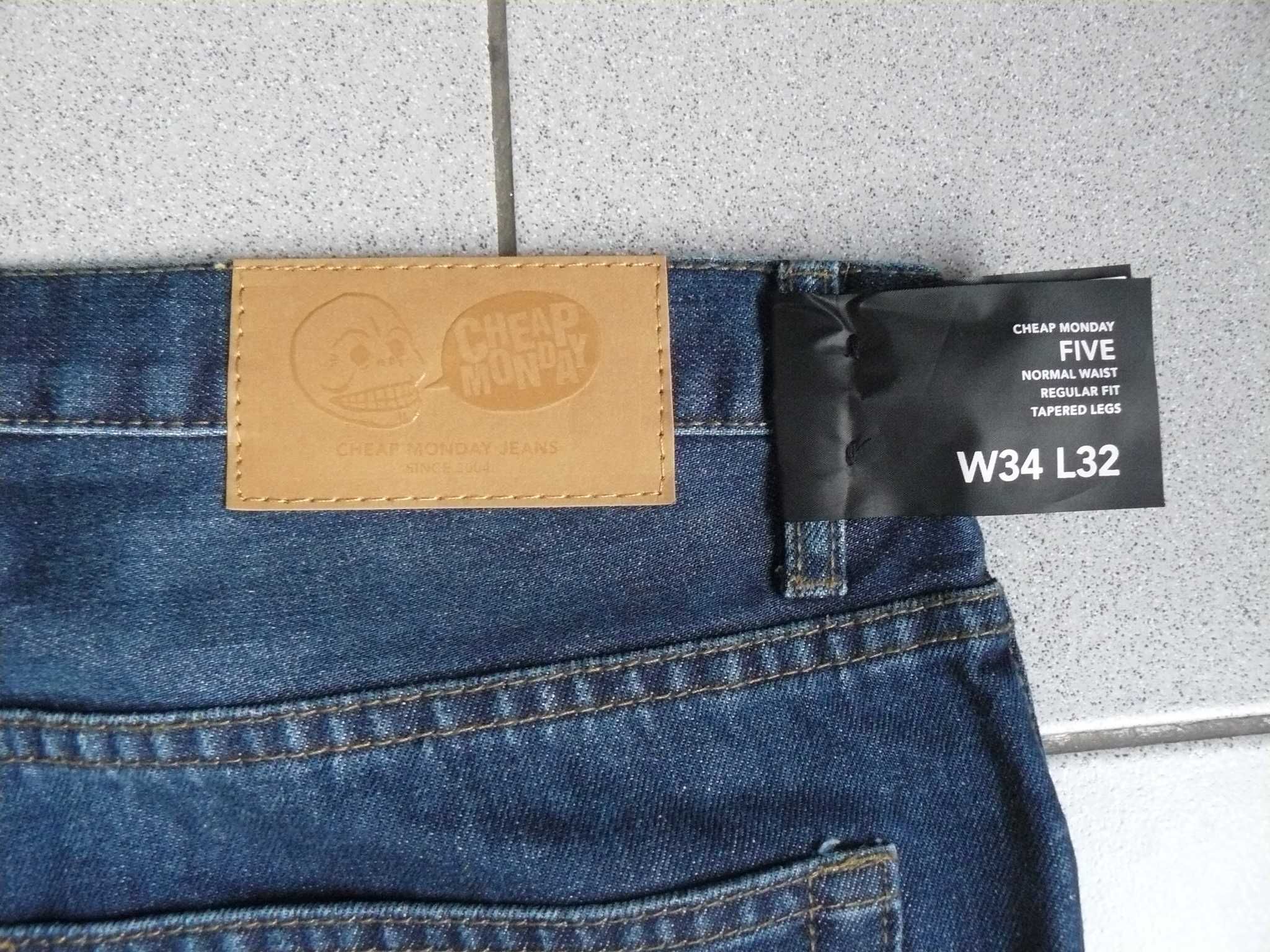 Jeans Barbati CHEAP MONDAY Originali,Marime W34/L32, Noi,Franta