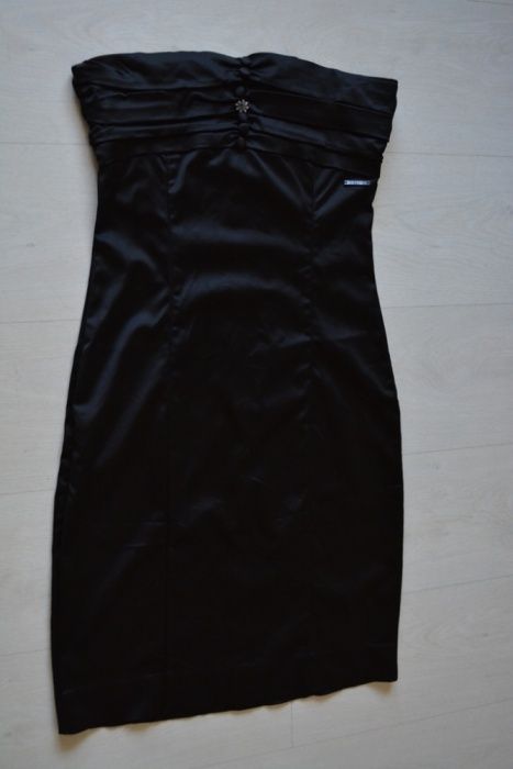 Оригинална черна рокля ELLE тип бюстие, размер S/M, с еластичност