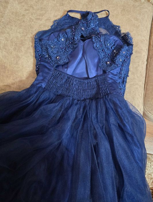 Дамска рокля в тъмно син цвят. Размер S