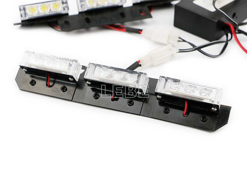Stroboscoape auto galbene cu led 6 module
