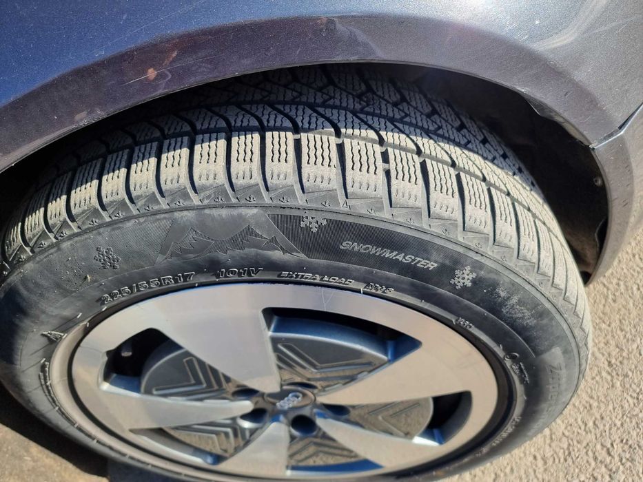 4бр джанти 17 5x112 със зимни гуми 225/55 17 за Ауди А6 А8 VW Skoda