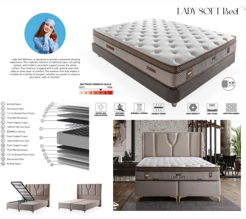 Тапицирана спалня Lady Soft - Leon Vision