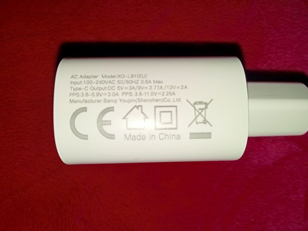 Adaptor USB C - fast charger
