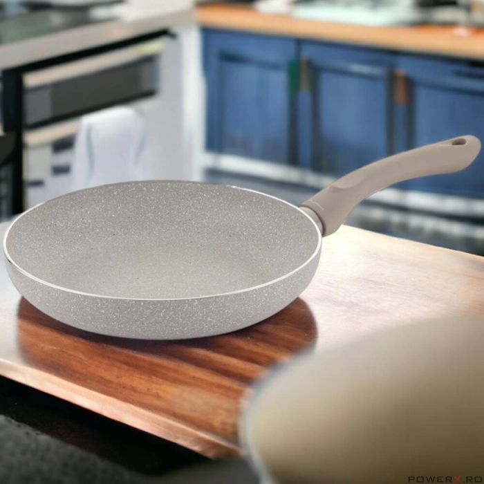 Tigaie din aluminiu cu invelis antiaderent, 28 cm, gri, Sandy Florina