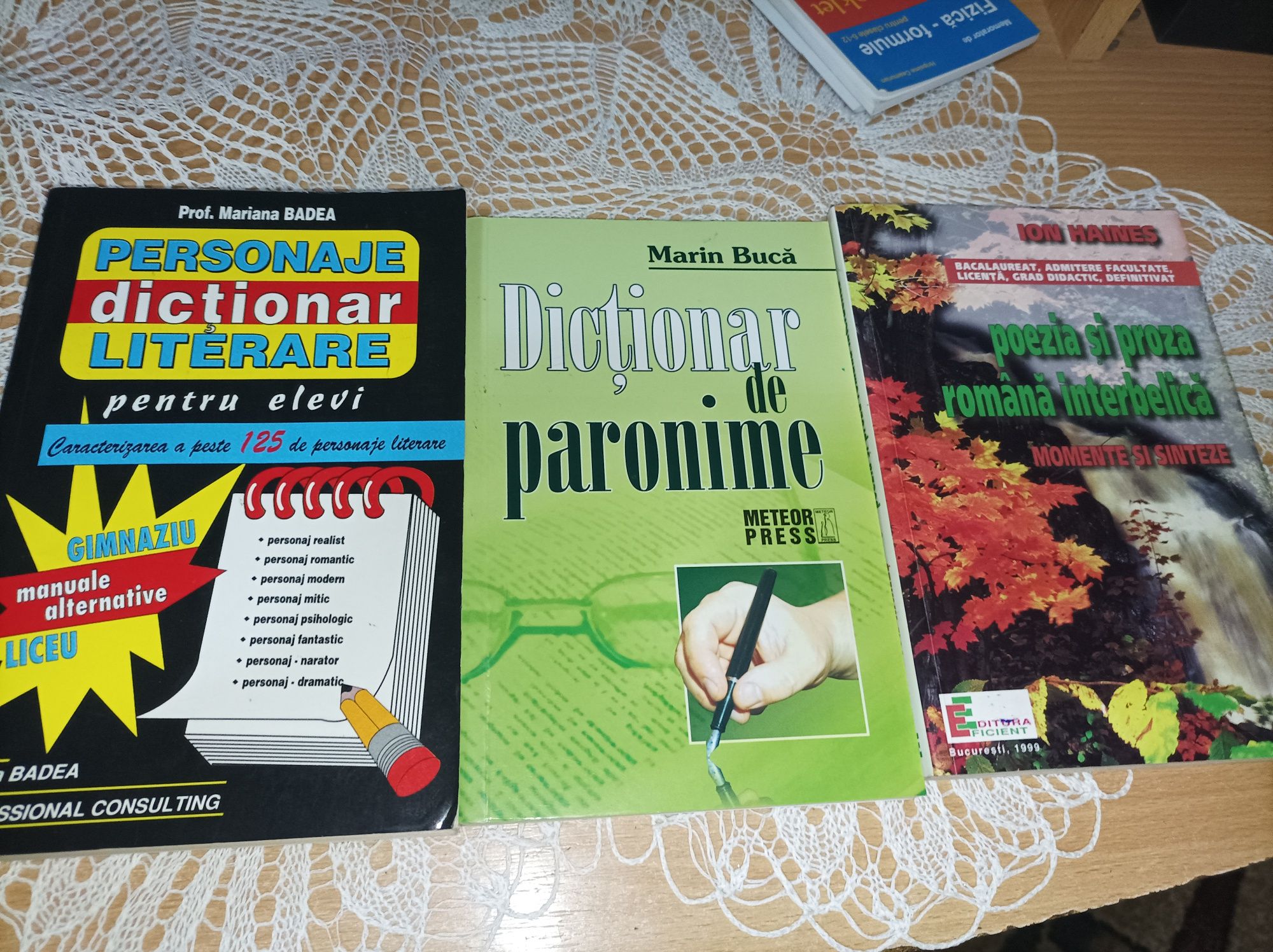 Lot dictionare Limba romana + 2 memoratoare matematica si fizica