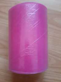 Material tull- rola de  91m, roz fucsia