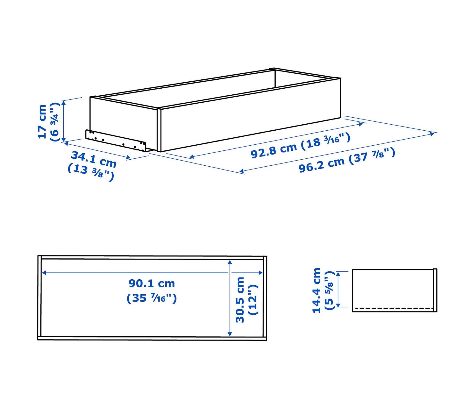 Чекмедже IKEA KOMPLEMENT 100х35 см