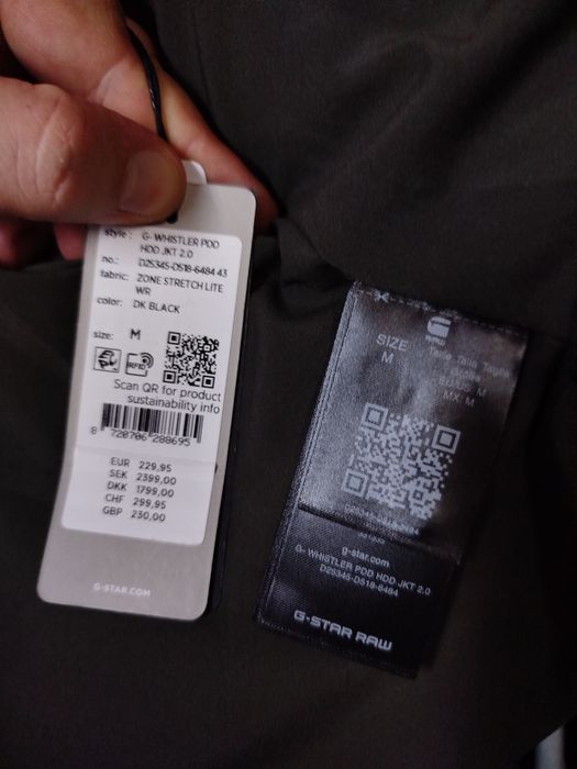 Водоустойчиво яке G-Star Raw G-Whistler  XL ново мъжко черно