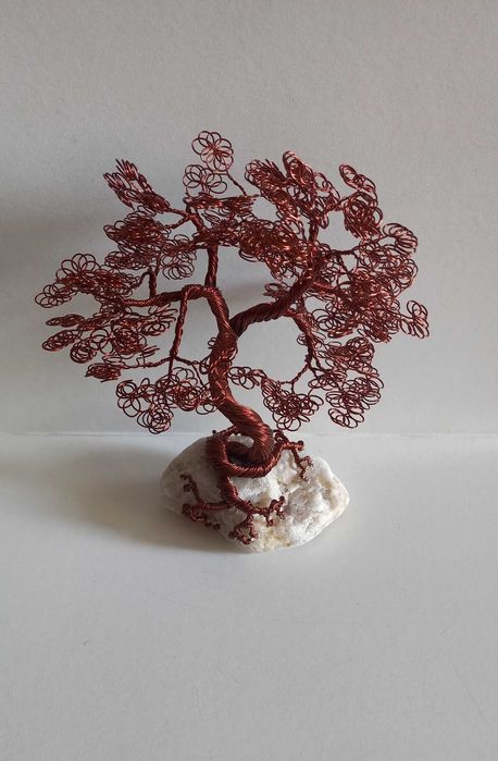 Copacel handmade din fir de Cupru