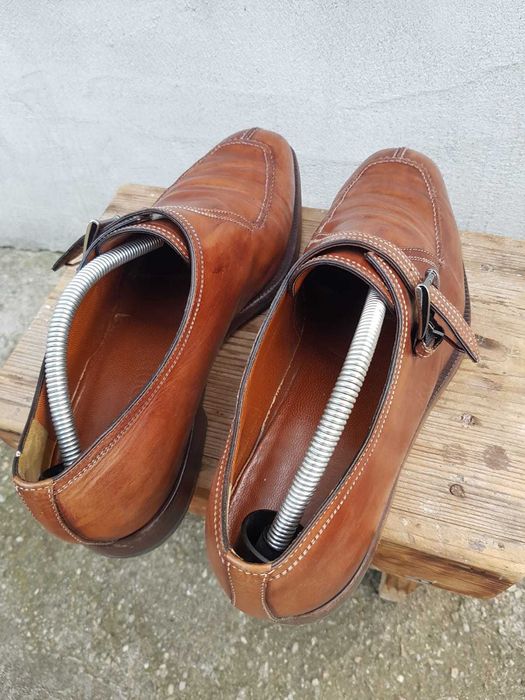 Pantofi Testoni barbati, piele, cu catarama, marimea 43