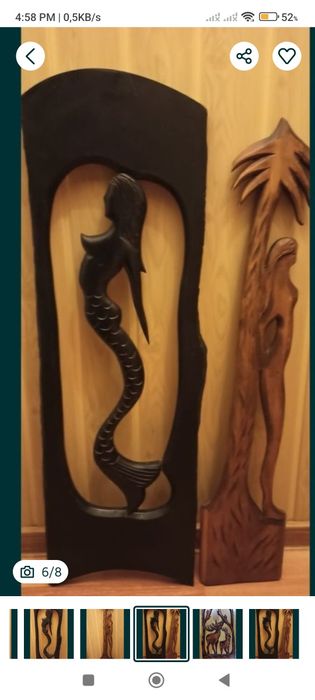 Sculptura manuala in lemn