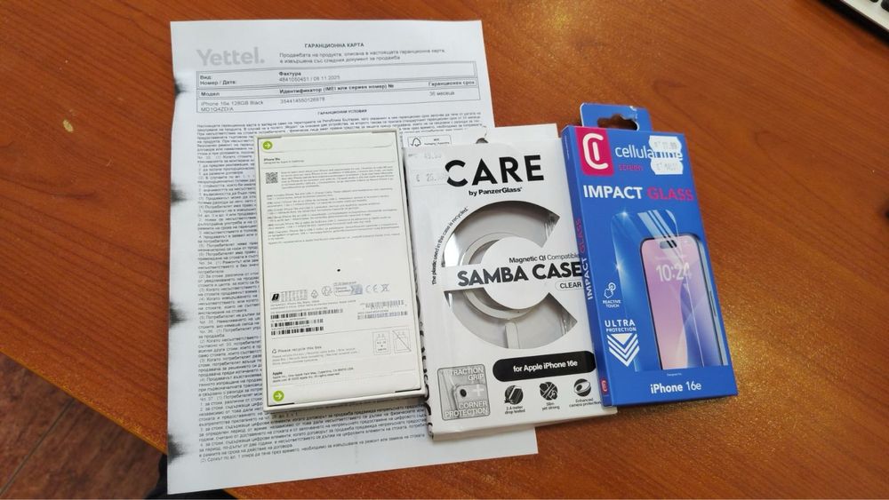 Нов iphone 16 e 128 gb