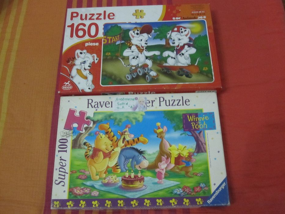 2 Puzzele pt. copii cu 100 si 160 piese-ieftine