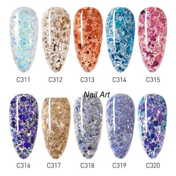 16ml CANNI Bright Sequin Series гел лак -16мл