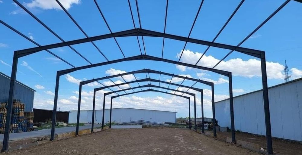 Vând hala metalica 12x10 din profile ipe160 cu teava la 3300e