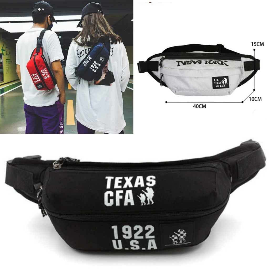 мъжка чанта Ганстер USA TEXAS за през кръст или гърди 2 отделения цип