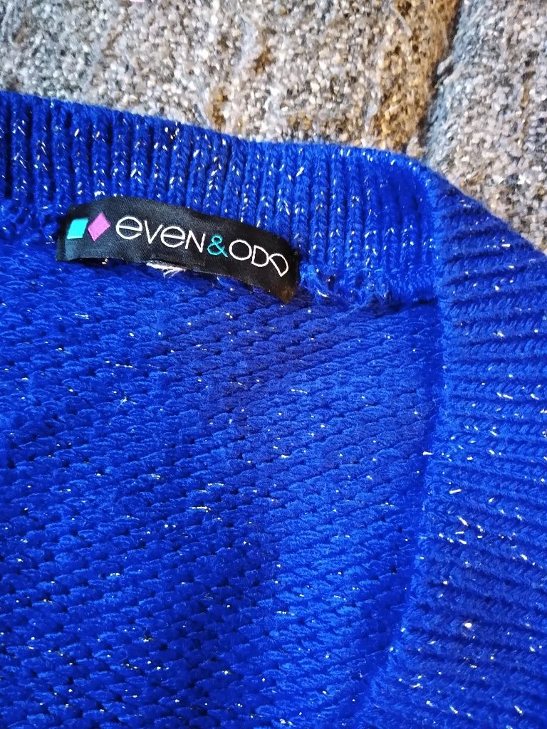 Синьо празнично плетено сако размер м
