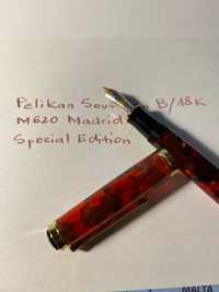 Stilou Pelikan Souveran M620 City Series Madrid SE, penita B, aur 18k