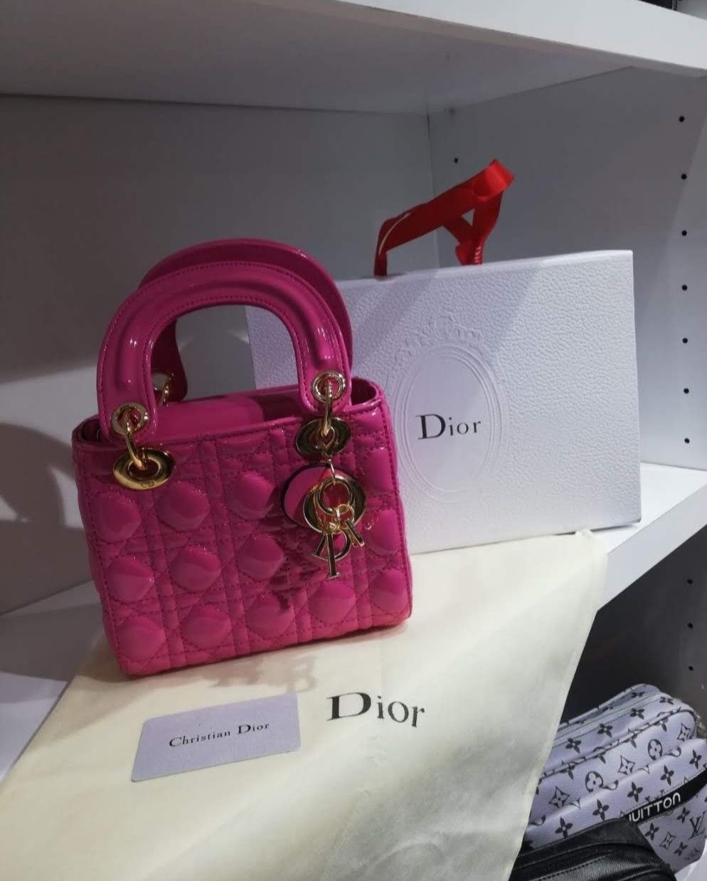 Genti Dior mini,model Lady,diverse nuanțe,saculet