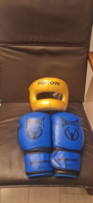 Mănuși de box + casca de box