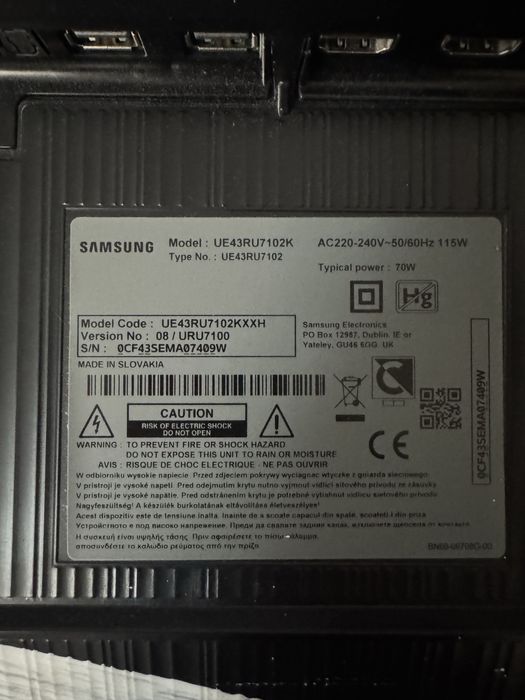 Televizor Samsung UE43RU7102K 4K Ultra HD