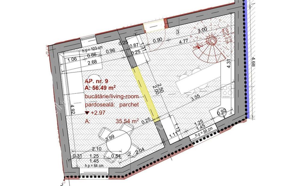 Apartament la cheie cu 2 camere constructie noua zona Centrul Istoric