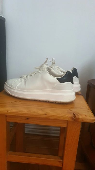 Adidași albi Bershka, talpă groasă, mărimea 41