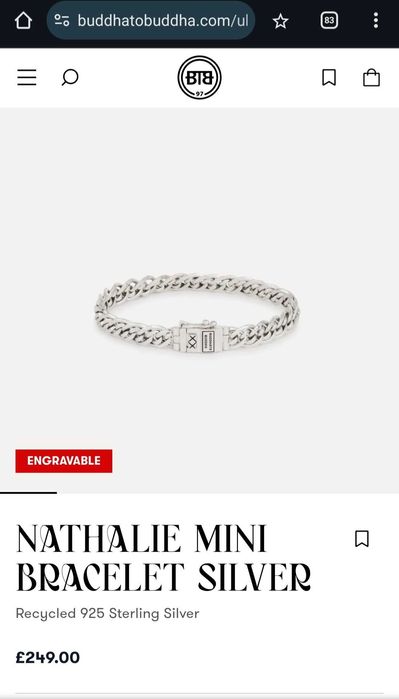 Сребърна гривна Buddha to Buddha