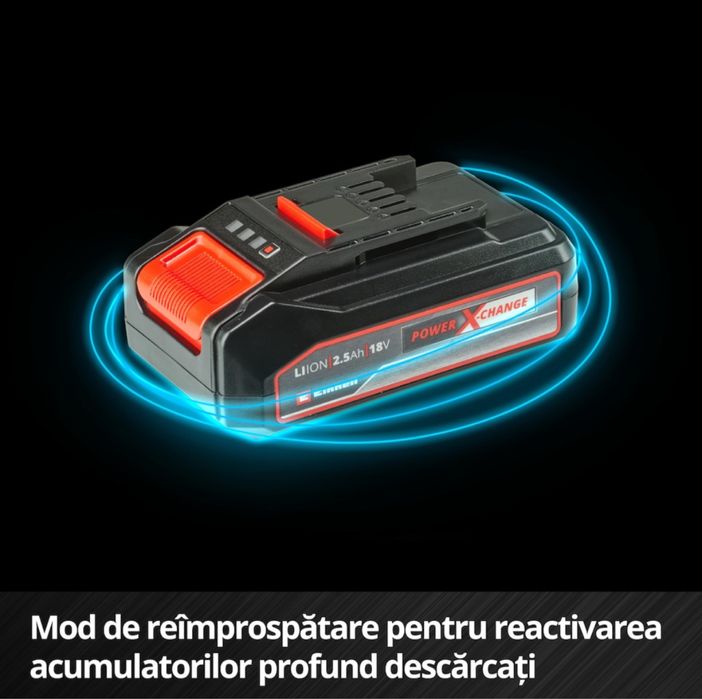 Kit acumulator si incarcator Einhell PXC, 18 V. 2.5Ah, max 720 W
