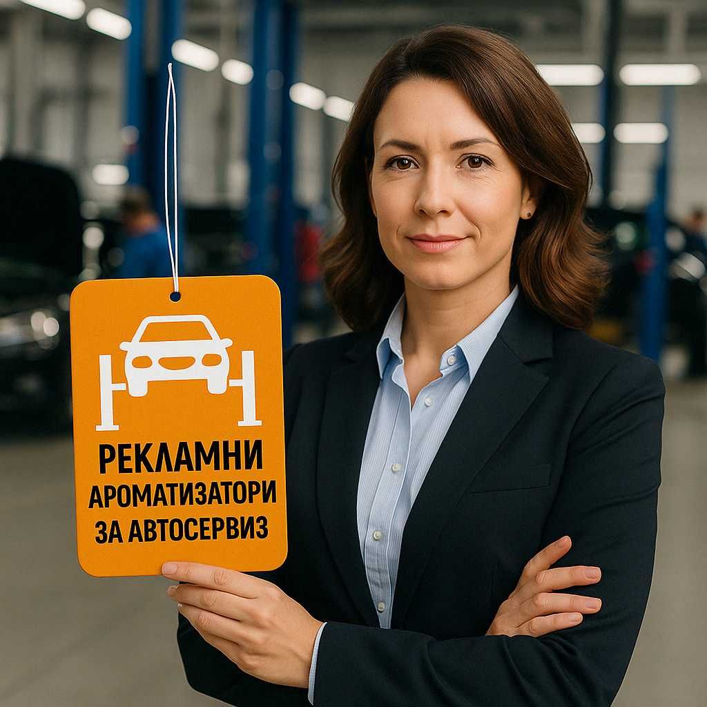 Рекламни ароматизатори специално за автосервизи, автомивки авто бизнес