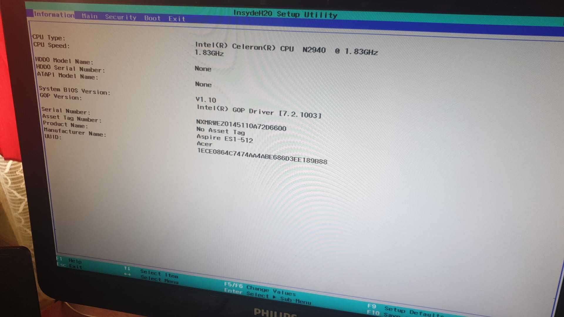 DEZMBEBREZ laptop  Acer Aspire ES1-512-C72S